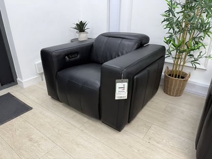 DFS Crusade 3 Seater Sofa, Smart Console & Chair Set Recliner/Heated Leather