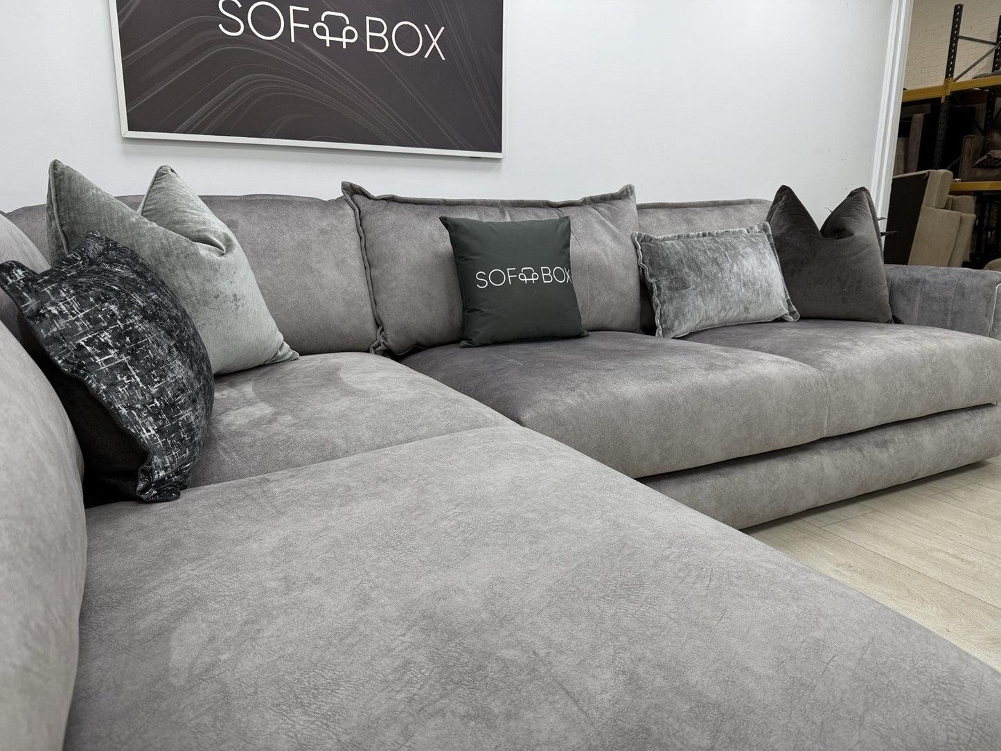 DFS Devine Corner Sofa In Light Grey