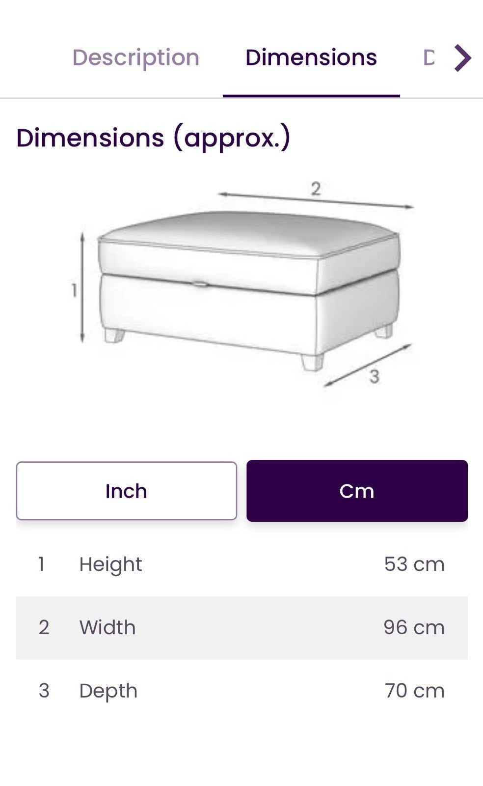 DFS Cherished Storage Footstool In Grey