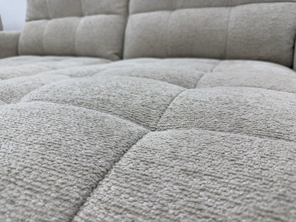 DFS Una Power Slider 3 Seater Sofa & Chair Set In Roma Oyster Fabric