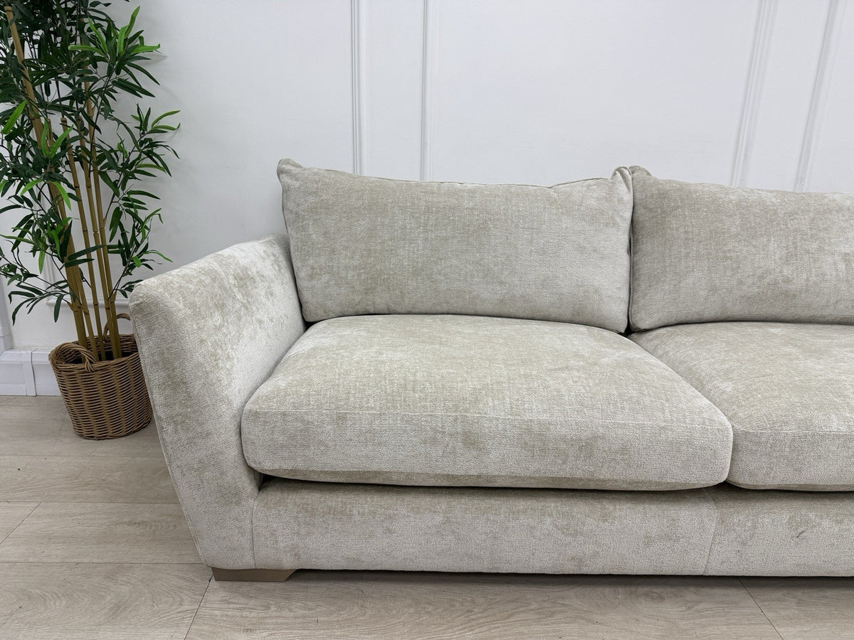 DFS Dunstable Grand Designs 4 Seater Sofa In Natural Luxe Chenille