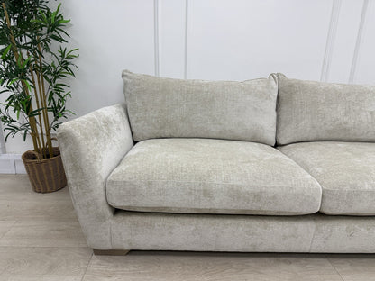 DFS Dunstable Grand Designs 4 Seater Sofa In Natural Luxe Chenille