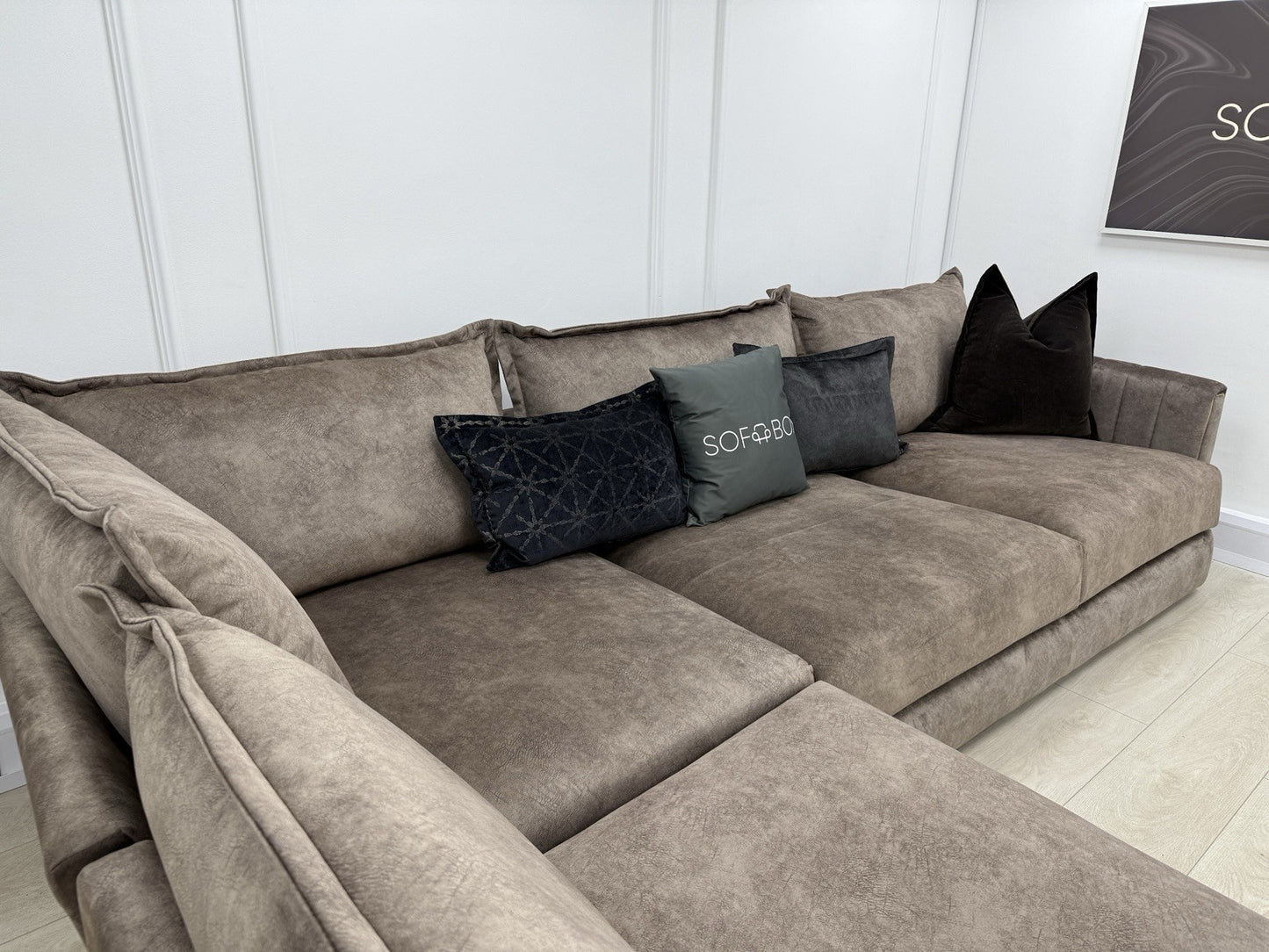 DFS Devine Corner Sofa In Chocolate
