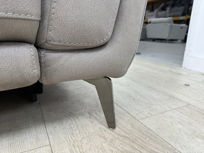 DFS San Mateo Power Recliner Armchair In Pewter Fabric