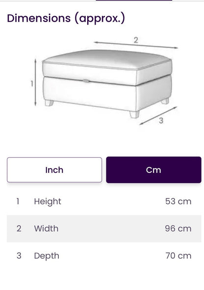 DFS Cherished Storage Footstool In Chocolate