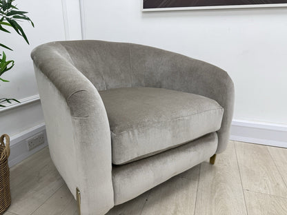 Sofology The Oscar Accent Chair in Fine Textured Chenille Stone Mix