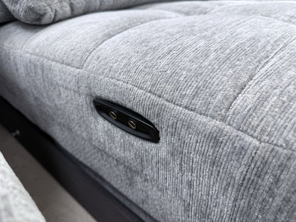 DFS Steller Power Slider Corner Sofa In Mist Grey