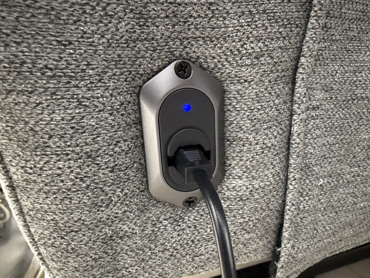 DFS Aussie Power Recliner Corner Sofa In Grey Fabric