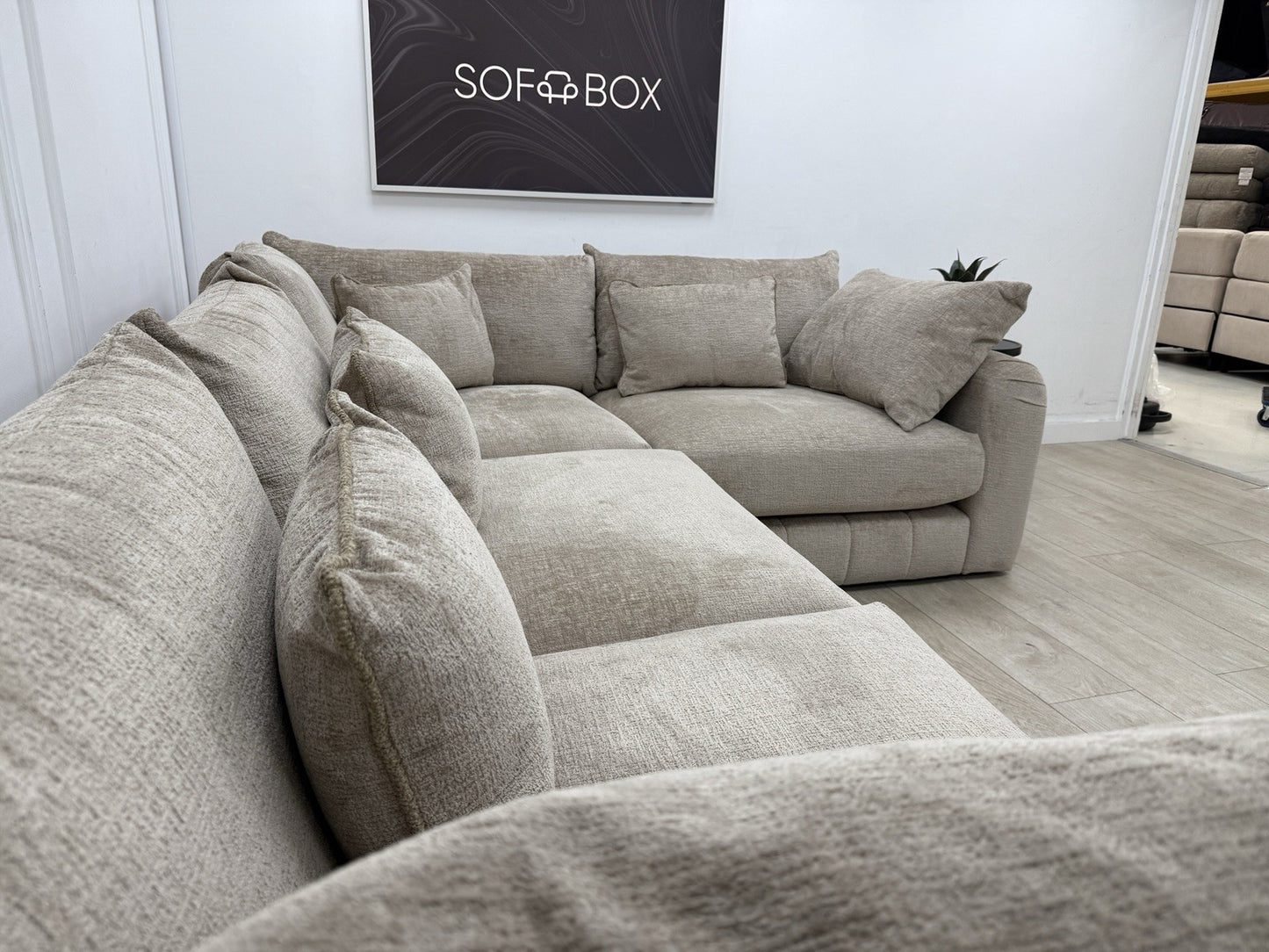 Sofology The Westwood Teddy Chenille Natural Corner Sofa