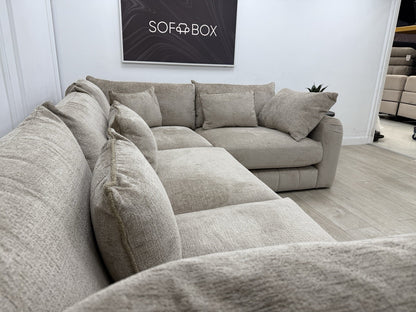 Sofology The Westwood Teddy Chenille Natural Corner Sofa