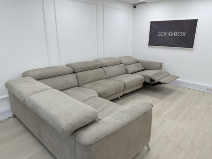 DFS Tahiti XL Power Recliner Corner Sofa In Stone