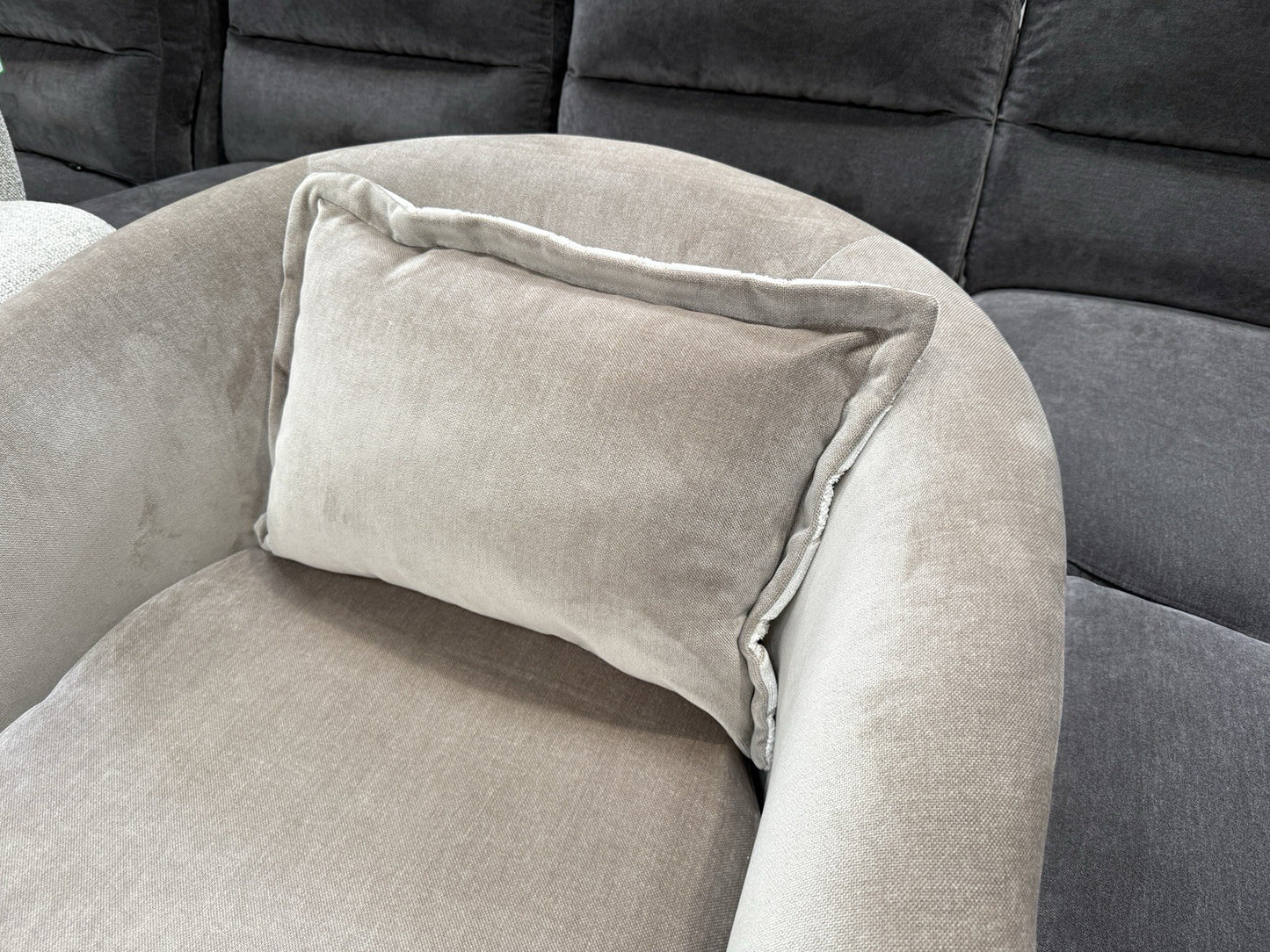 Sofology The Oscar Accent Chair in Fine Textured Chenille Stone Mix