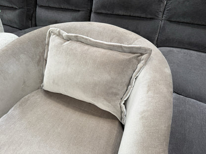 Sofology The Oscar Accent Chair in Fine Textured Chenille Stone Mix