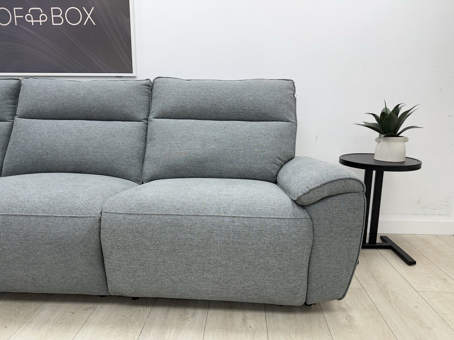 DFS Aussie Power Recliner Corner Sofa In Grey Fabric