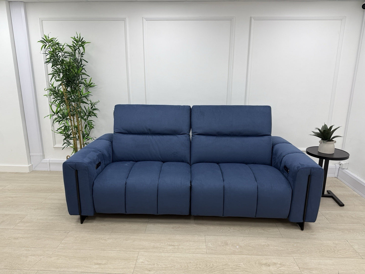Italia Living 3 Seater Power Recliner Sofa In Luna Blue