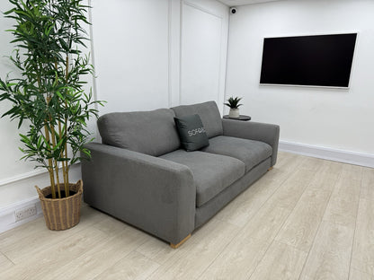 DFS Calix 3 Seater Sofa In Grey Bouclé Fabric