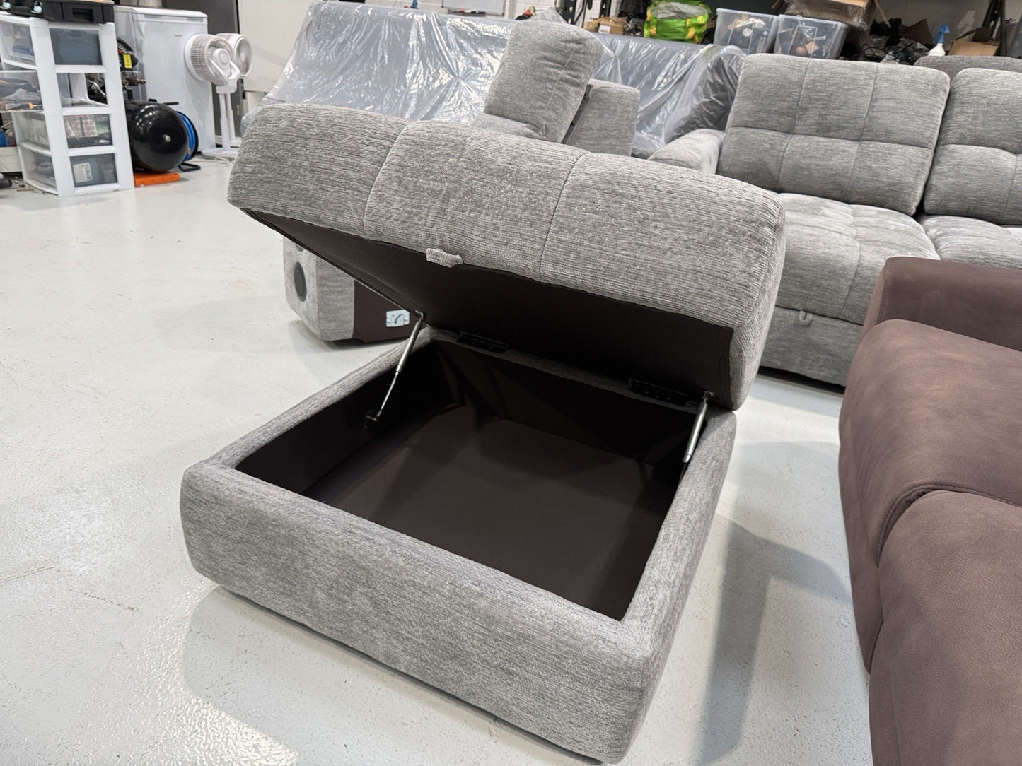DFS Steller Storage Footstool In Mist Grey
