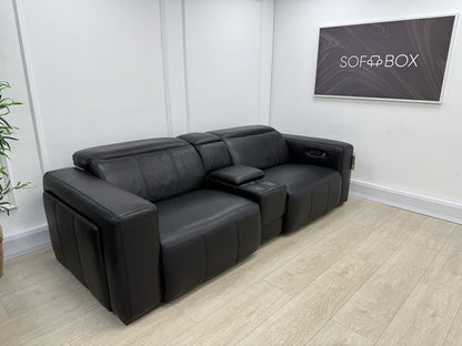 DFS Crusade 3 Seater Sofa, Smart Console & Chair Set Recliner/Heated Leather