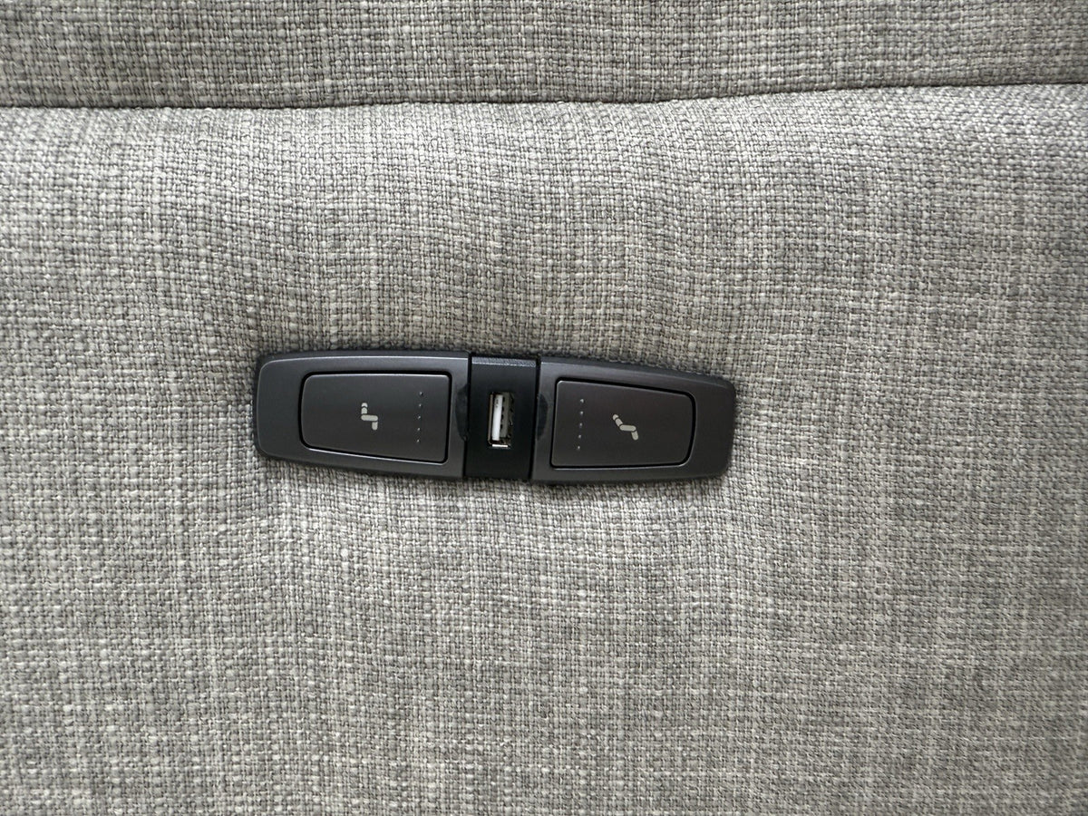 DFS Trek Power Recliner Armchair In Grey Fabric