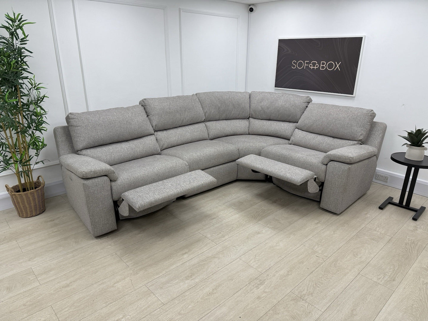 G Plan Taylor Power Recliner Corner Sofa In Tropic Ash Fabric
