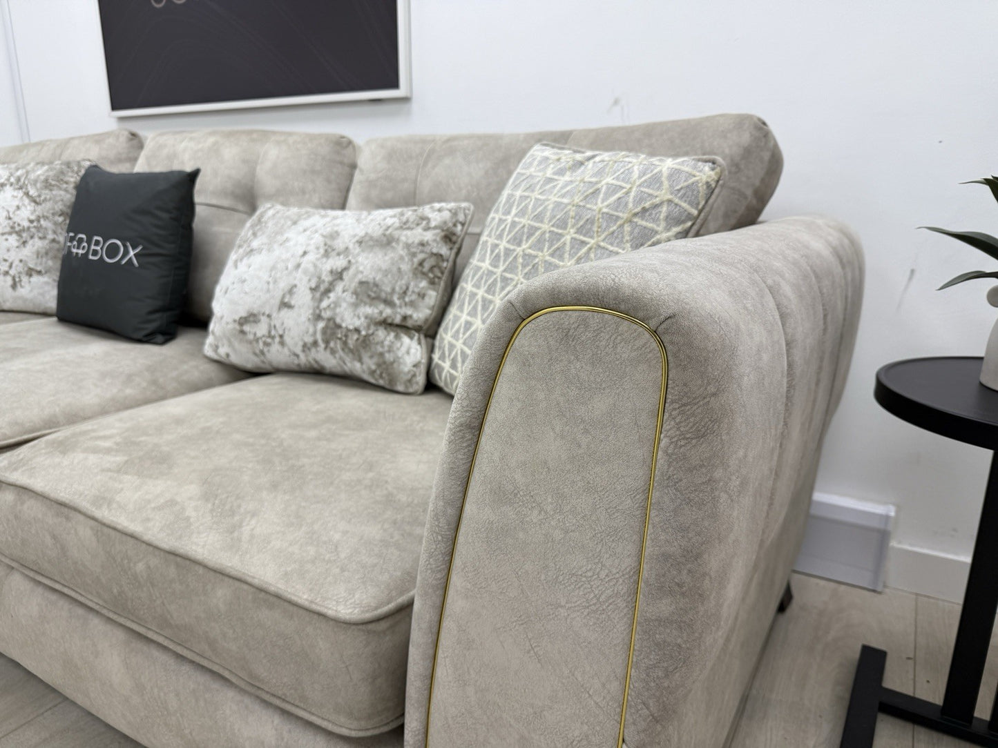 Furniture Village Mariah Corner Sofa & Armchair Set In Cream