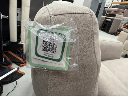 DFS San Mateo Power Recliner Chair In Stone Fabric