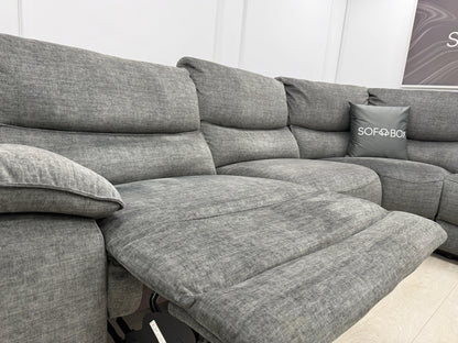 DFS Iverson Power Recliner Corner Sofa In Dark Grey