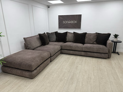 DFS Devine Corner Sofa In Chocolate