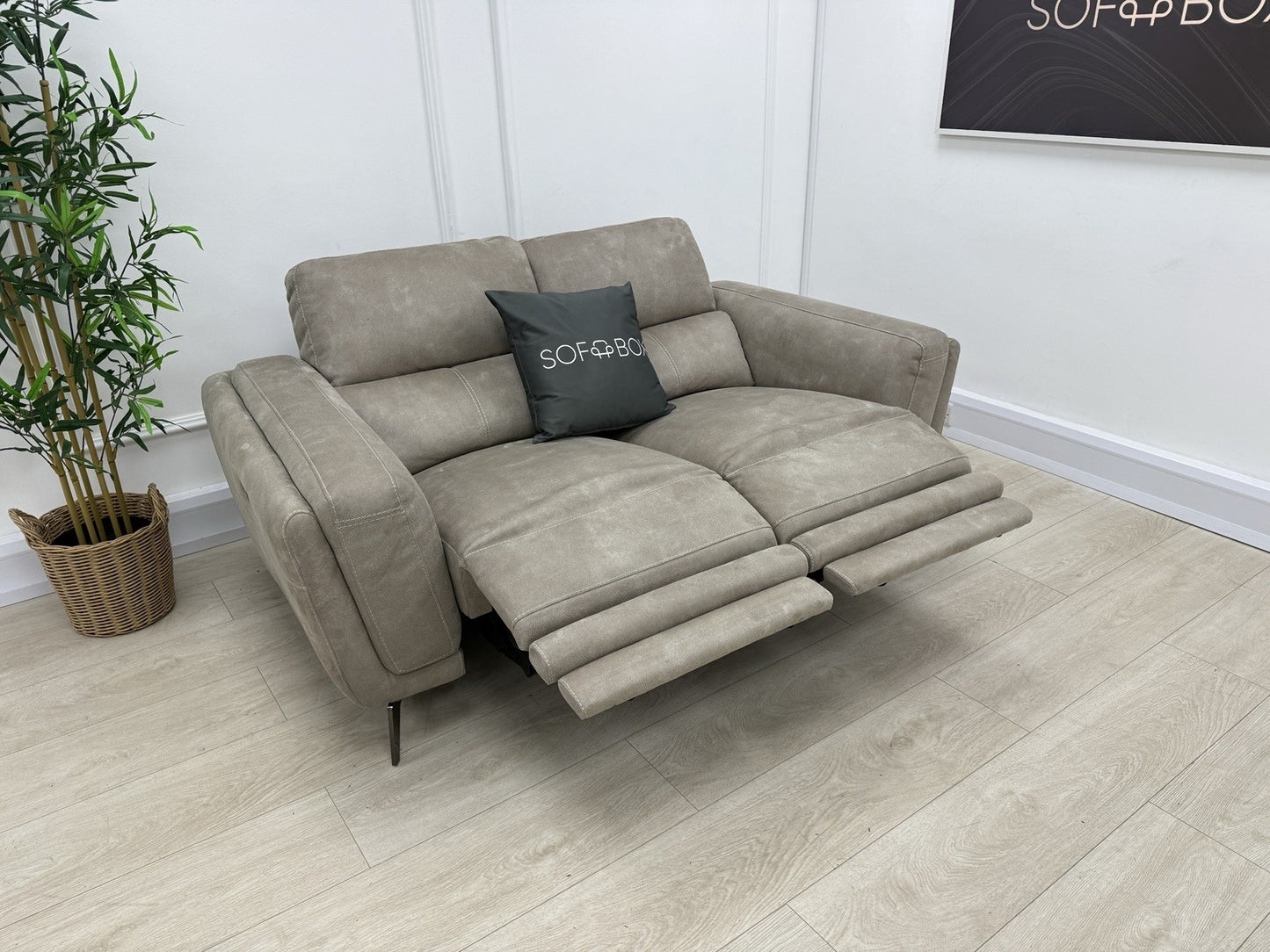 DFS San Mateo 2 Seater Power Recliner Sofa In Arizona Stone