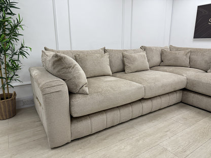 Sofology The Westwood Teddy Chenille Natural Corner Sofa