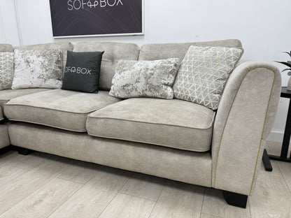 Furniture Village Mariah Corner Sofa & Armchair Set In Cream