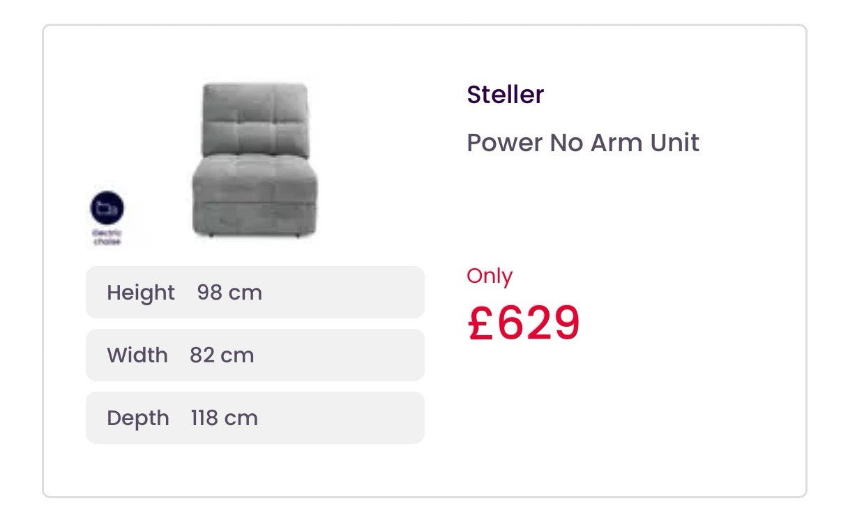 DFS Steller Power Recliner Corner Sofa In Mist Grey