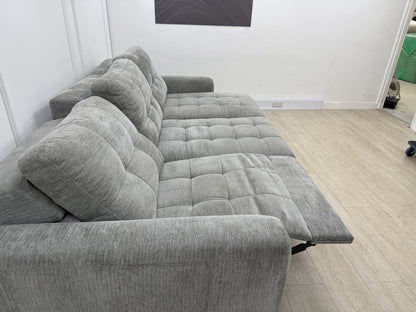 DFS Steller L Shape Power Slider Sofa In Mist Grey