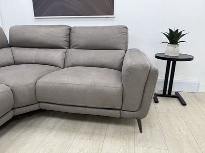 DFS San Mateo Power Recliner Corner Sofa In Arizona Pewter Fabric