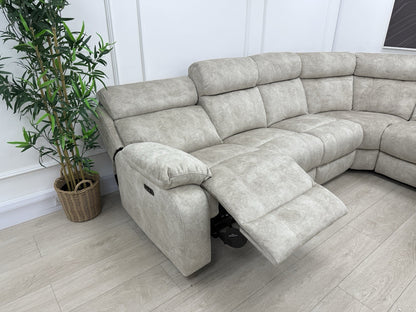 Furniture Village Moreno Power Recliner Corner Sofa In Cream Fabric
