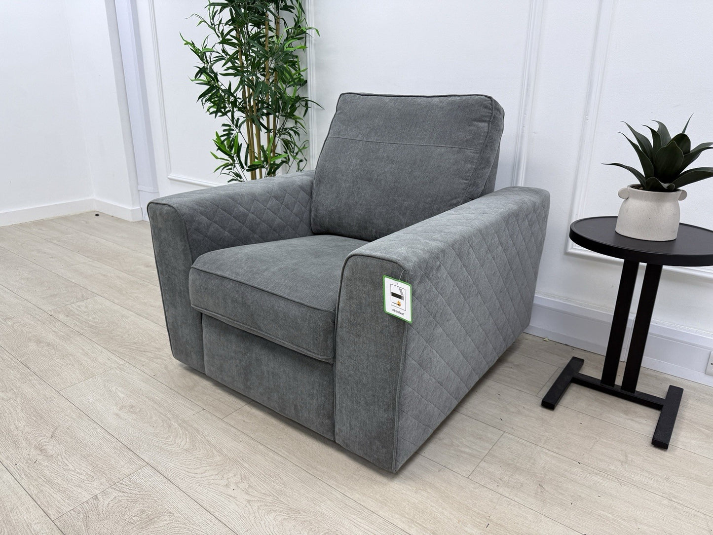 DFS Horace / Orka Power Recliner Chair In Graphite Fabric