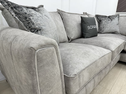 DFS Cherished Corner Sofa In Grey LHF
