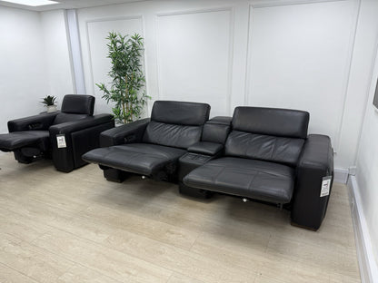 DFS Crusade 3 Seater Sofa, Smart Console & Chair Set Recliner/Heated Leather