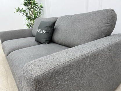 DFS Calix 3 Seater Sofa In Grey Bouclé Fabric
