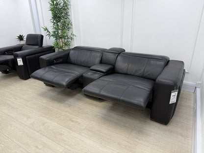 DFS Crusade 3 Seater Sofa, Smart Console & Chair Set Recliner/Heated Leather