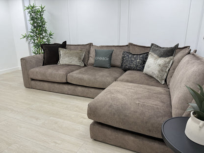 DFS Devine Corner Sofa In Chocolate Combination