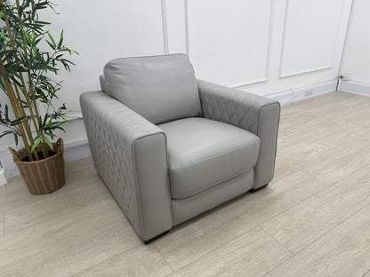 DFS Cohen Armchair In Misty Grey Leather