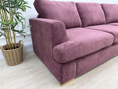 DFS Freya 4 Seater Sofa In Wine Fabric