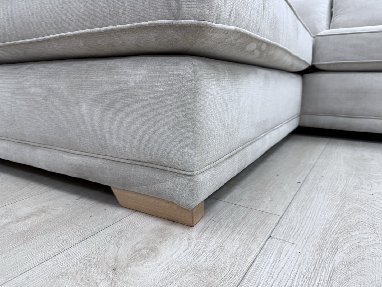 DFS Orka Corner Sofa In Silver Fabric