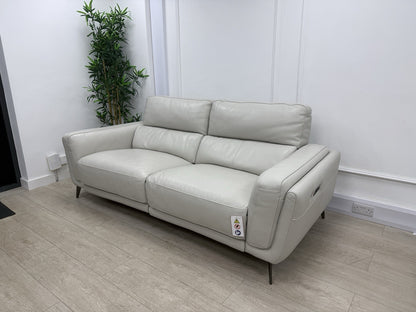 DFS San Antonio 3 Seater Power Recliner Heated Sofa In Fossil Leather