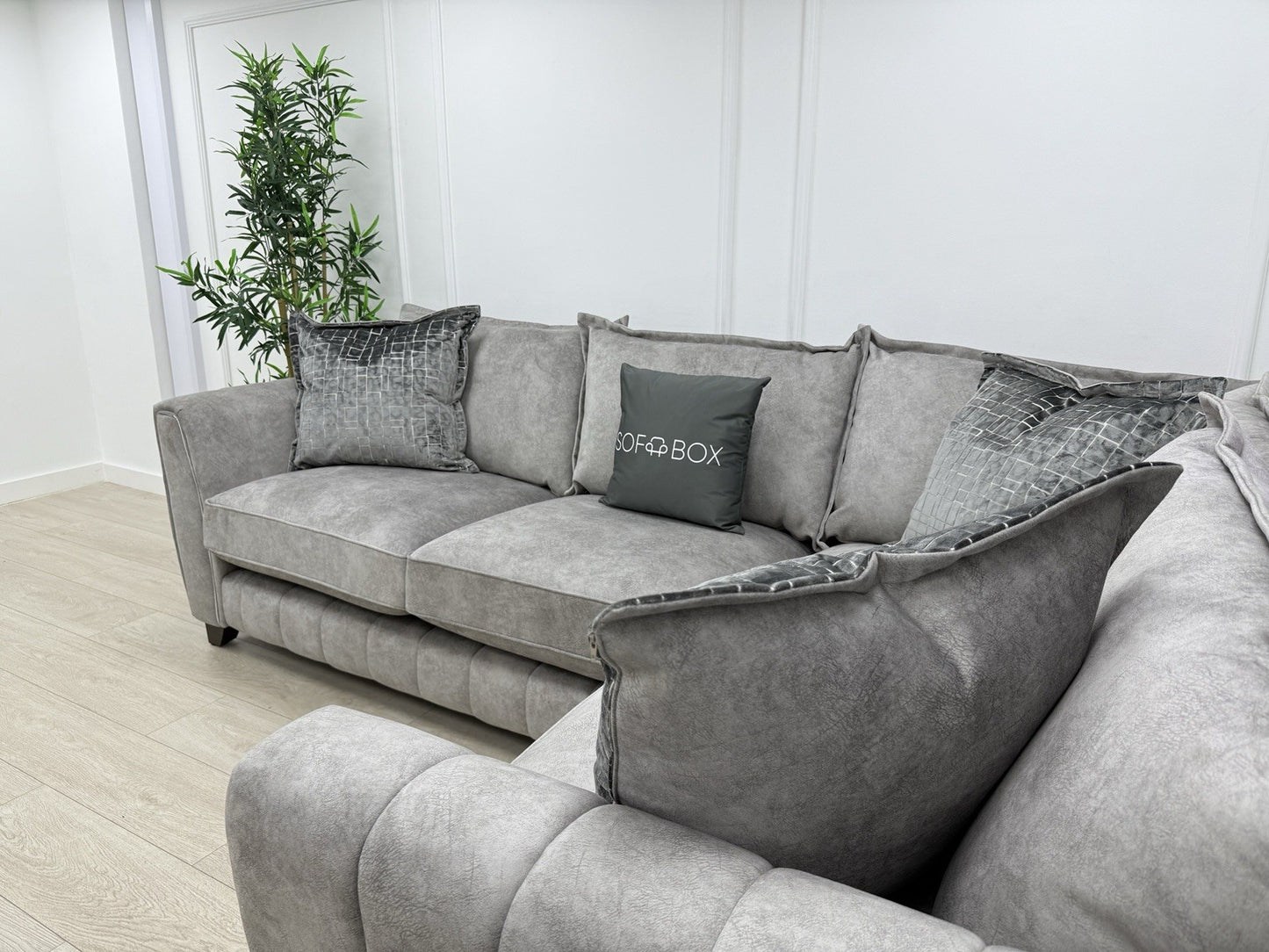 DFS Cherished Corner Sofa In Grey LHF