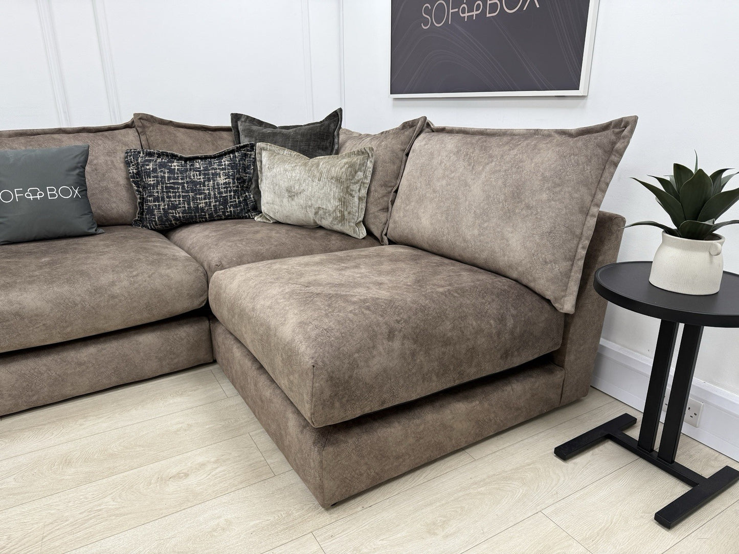 DFS Devine Corner Sofa In Chocolate Combination