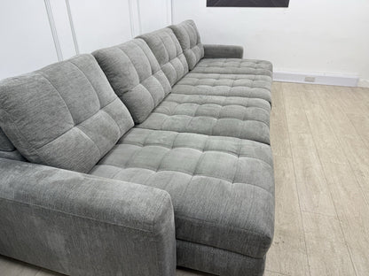 DFS Steller U Shape Power Slider Sofa In Mist Grey