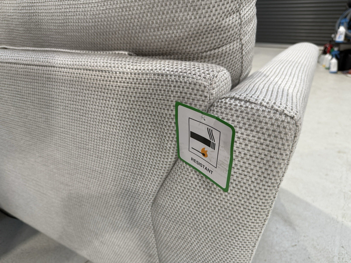 DFS New Libby Motion Cuddler Chair In Silver Fabric