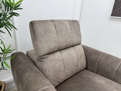 DFS Lidia Power Recliner Chair In Mayson Truffle Fabric